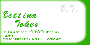 bettina tokes business card